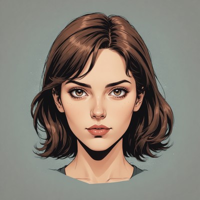 Woman with brown hair and eyes