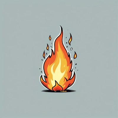 Cartoon fire illustration