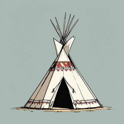 Native american teepee illustration
