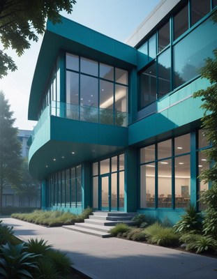 Modern building entrance