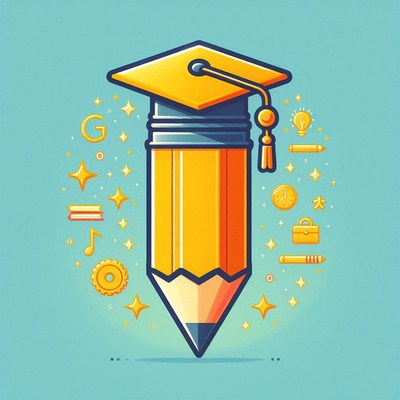 Graduation pencil with cap