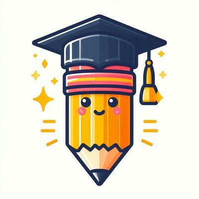 Smiling pencil graduate