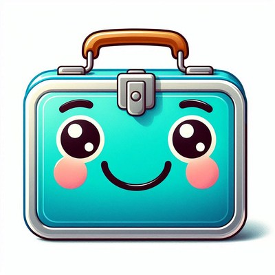 Happy blue lunchbox