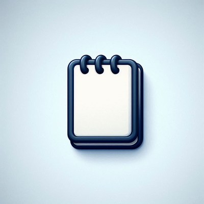 Blank spiral notebook icon