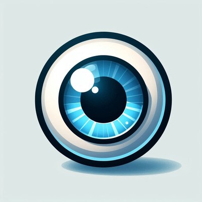 Cartoon blue eye illustration