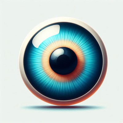 Blue eye 3d render