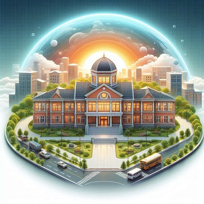 City hall under protective dome