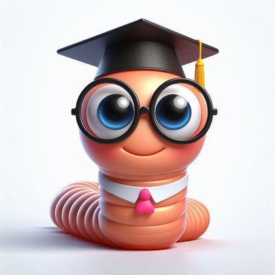 Smiling worm graduate