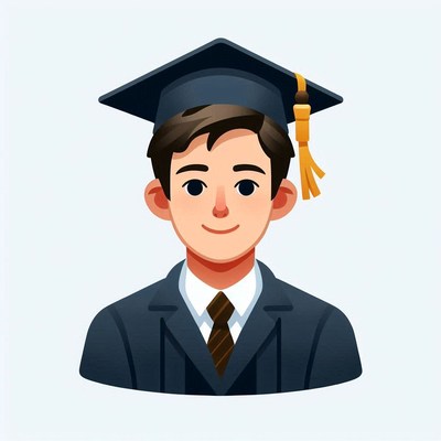 Smiling graduate in cap and gown