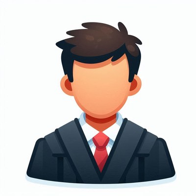 Man in suit with red tie illustration