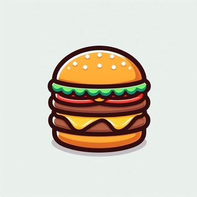 Double cheeseburger illustration