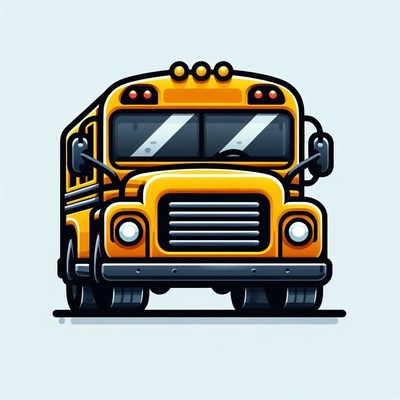 Yellow school bus illustration