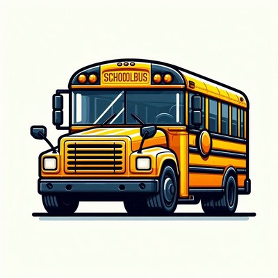 Yellow school bus illustration