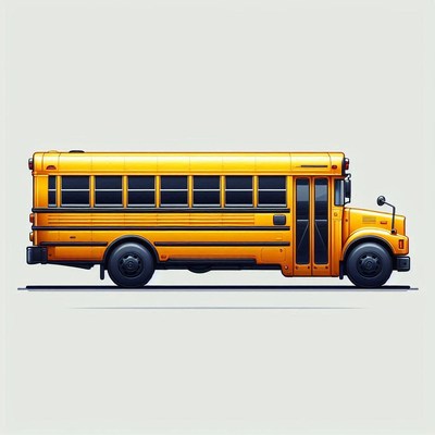 Yellow school bus illustration