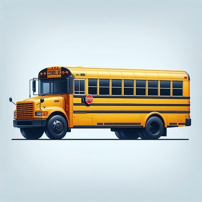 Yellow school bus parked