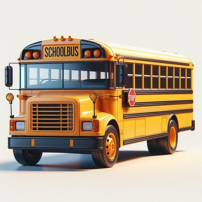 Yellow school bus parked