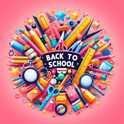 Back to school supplies illustration