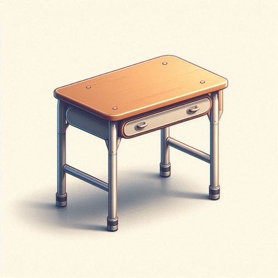 School desk with drawer