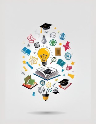 Creative education concept with light bulb and books