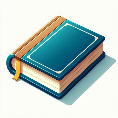 Colorful closed notebook with ribbon bookmark