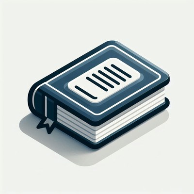 Classic hardcover book with bookmark on neutral background