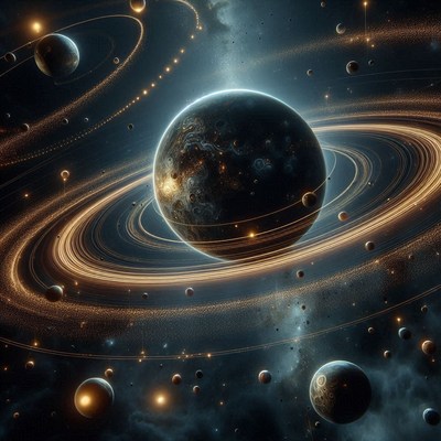 Cosmic exploration of a planet surrounded by rings