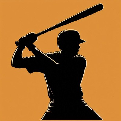 Dynamic baseball player preparing to bat at sunset