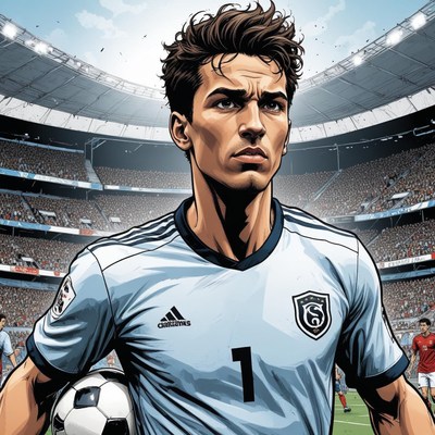 Goalkeeper in action during a soccer match at stadium