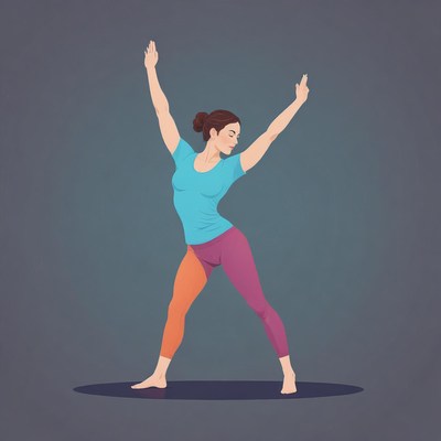 Woman practicing yoga poses on gray background