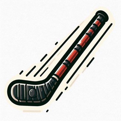 Dynamic hockey stick in motion