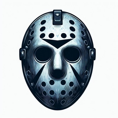 Hockey mask design with distinct pattern and texture