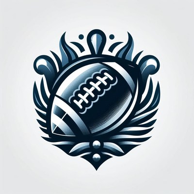 Vintage football emblem with decorative elements