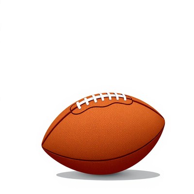 Realistic orange football on a white background