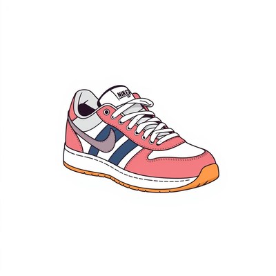Colorful casual sneakers with distinctive stripes