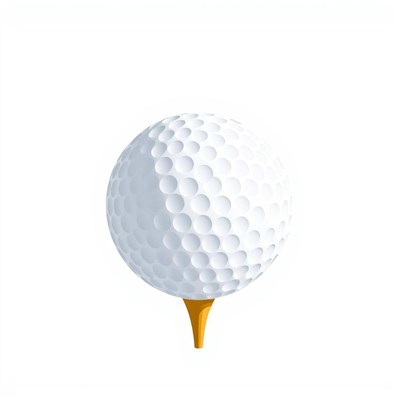 Golf ball on tee ready for a perfect shot