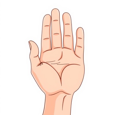 Open hand gesture illustrating communication concepts