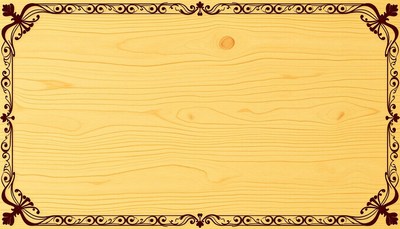 Decorative wooden background with ornate border
