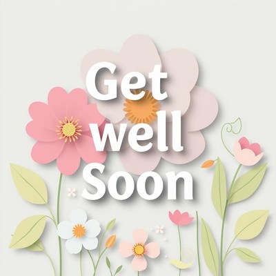 Get well soon floral card