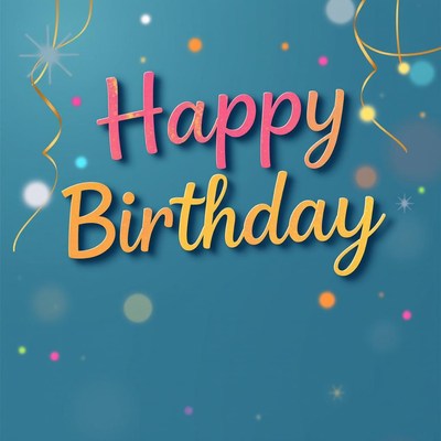 Happy birthday card with confetti