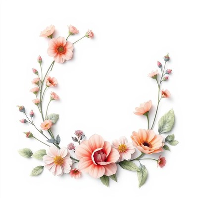 Pink floral wreath