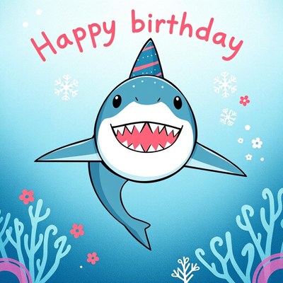 Happy birthday shark