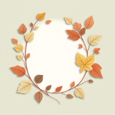 Autumn leaf wreath