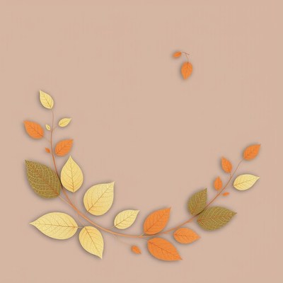 Autumn leaves on a branch