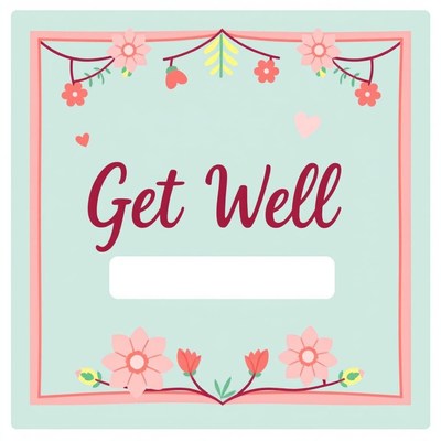 Get well card with flowers