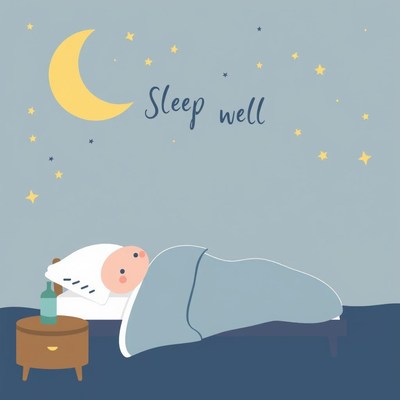 Person sleeping under night sky