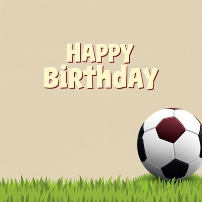 Happy birthday soccer card