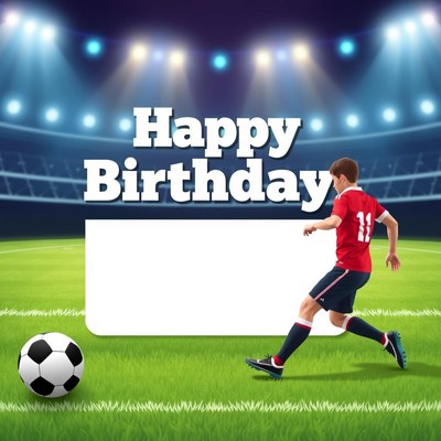 Happy birthday soccer player