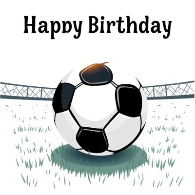 Happy birthday soccer ball