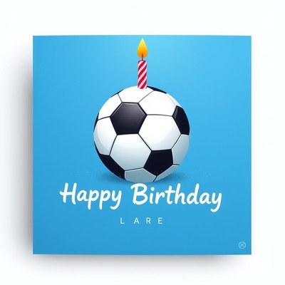 Happy birthday soccer ball card