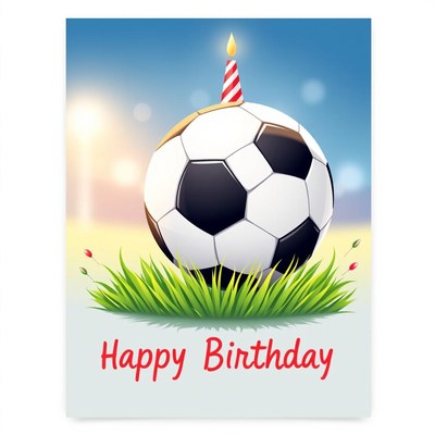 Soccer ball birthday card